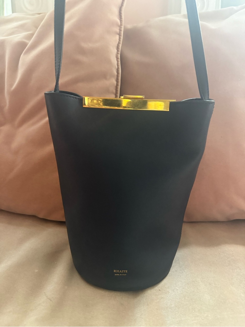 Khaite Etta Bag in Navy Leather - Picture 3 of 11